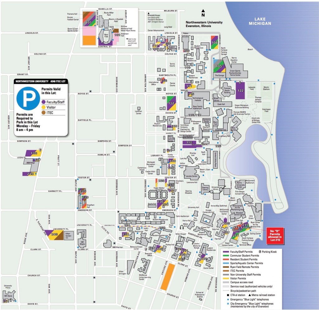 Evanston Parking Map